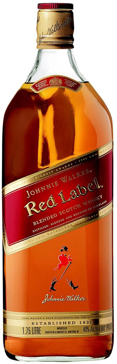 JOHNNIE WALKER SCOTCH BLENDED RED LABEL 1.75LI