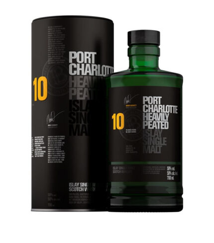 BRUICHLADDICH SCOTCH SINGLE MALT PORT CHARLOTTE HEAVILY PEATED 10YR 750ML