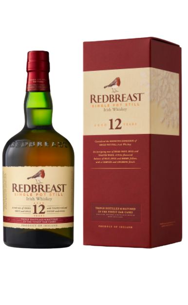 REDBREAST WHISKEY IRISH SINGLE POT STILL 12YR 750ML